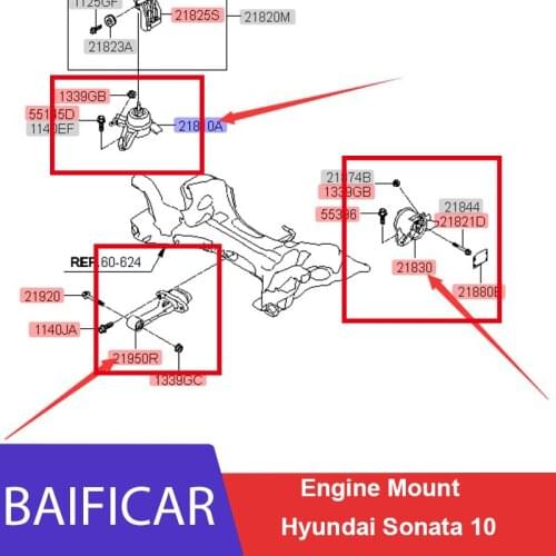 Baificar Brand New Engine Mount 21810A 21830 21950R For Hyundai Sonata 10