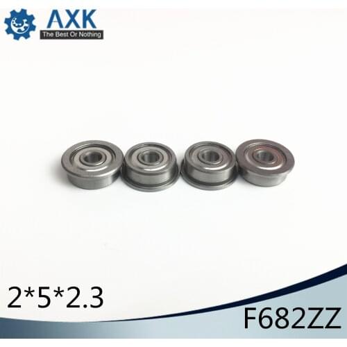 F682ZZ Flange Bearing 2x5x2.3 mm ABEC-1 ( 10 PCS ) Flanged F682 Z ZZ Ball Bearings