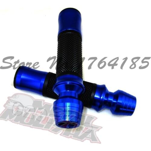 Hb-020-bl azul ATV de aluminio y caucho 7/8 '' CNC Handle Bar apretones de la mano traje de gama para gas del acelerador
