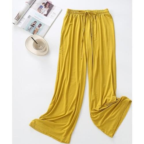 Cotton Womens Wide Leg Pants Pajamas Pants For Women Lounge Wear Summer Casual Style Home Wear Camfortable Women Sleepwear Soft