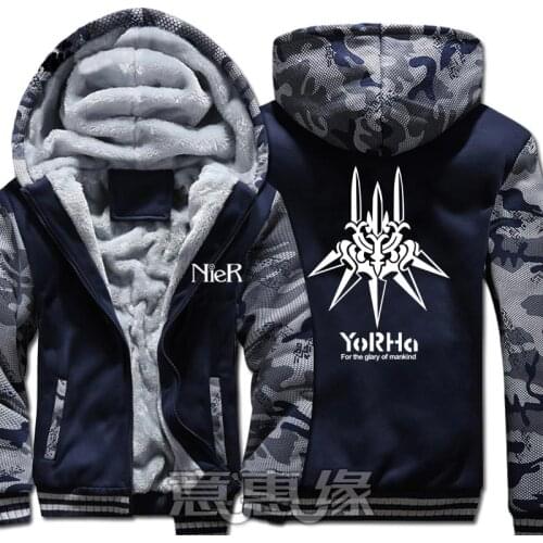 NieR:Automata Hoodie NieR Automata Anime Clothing Fashion Men Women Winter Warm YoRHa cosplay Coat Sweatshirts