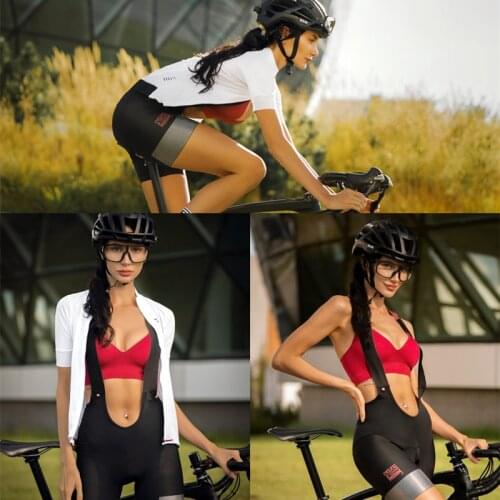 Santic New Womens Cycling Jumpsuit Bib Shorts Bib Pants rennrad Shockproof Breathable Quick Dry MTB Bicycle Bib Shorts bretelle