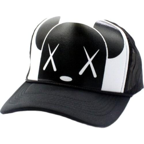 Summer Breathable Mickey Mesh Hole Baseball Cap Men Women Snapback Hat Travel Sunscreen Student Gathering Truck Driver Cap BQ069