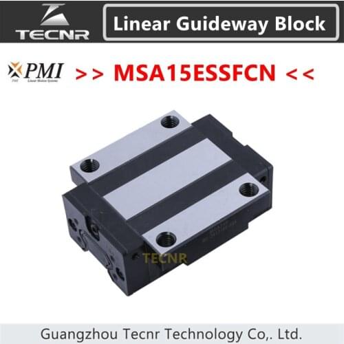 Taiwan PMI linear guideway slide carriage block MSA15E MSA15ESSFCN slider for CNC laser machine