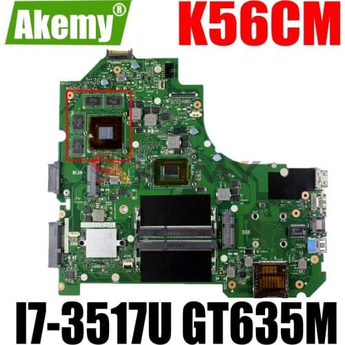 AKEMY K56CM Laptop Motherboard For ASUS K56CM K56CB K56C S550CB S550CM S550C Original Mainboard I7-3517U GT635M