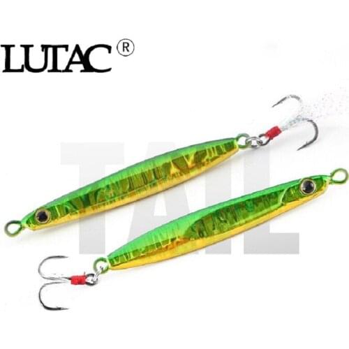 LUTAC Metal Jig Lure 6PCS 14/20/30g Mixed lot Casting Jigging Lead Fish Sea Bass Fishing Lure Artificial Bait Tackle