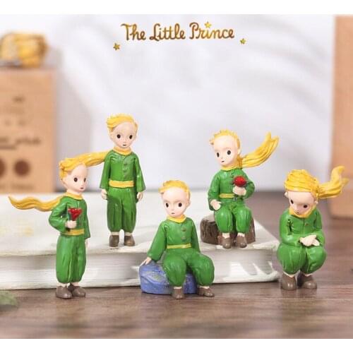 Cartoon Lovely Prince Resin Ornament Fairy Tale Healing Micro Landscape Photo Prop Cake Baking Decoration Accessories for Room