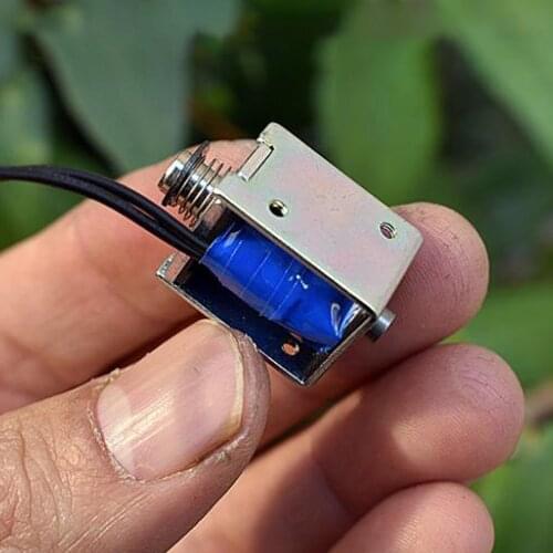 DC 6V-12V 9V Micro 0520B Frame Type Miniature Electromagnet Through Type Push-pull Type Electric Solenoid Stroke 3mm Lock