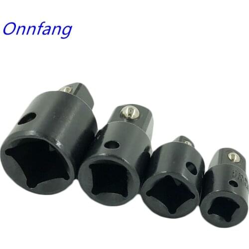 Onnfang 1/4" 3/8" 1/2" Ratchet Wrench Socket Adapter Spanner Set Converter Drive Reducer Air Impact Craftsman Set Ratchets 4 pcs