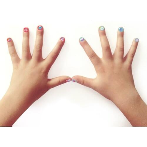 MIDeer Childrens Nail Stickers Safe Non-toxic Cute Girl Girls Nail Art Stickers Baby Waterproofs Stickers