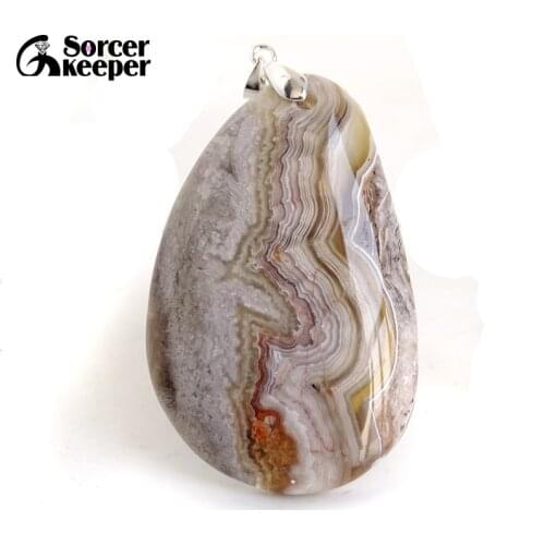Natural Gem Stone Crazy Lace Rosetta Agates Pendant Fit DIY Necklace Slide Healing Beads for Women Men Jewelry Making BF318