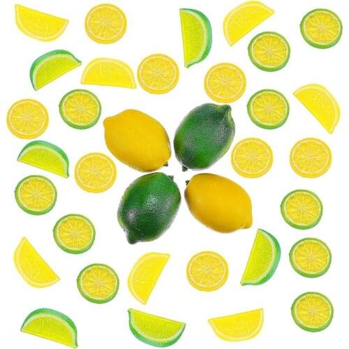 New Artificial Lemon Slices Blocks Set,Simulation Lemon Slice,Fake Lemon Block,for Home Kitchen Table Office Weddings Party