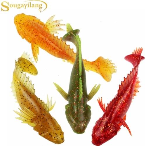 Sougayigong 4pcs Lifelike Fishing Bait Soft Lure 20g/12cm Artificial Fishing Bait Worm Saltwater Pesca Isca