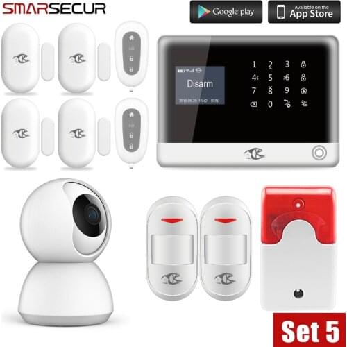 Smarsecur home security alarm EN RU ES Wireless Alarm system APP Remote Control
