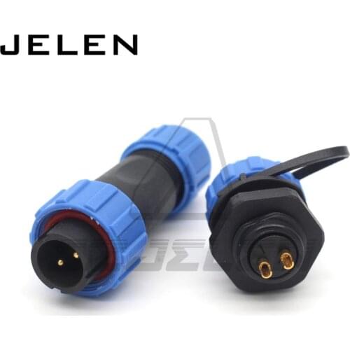 Sp13 2pin waterproof and dustproof air connector, industrial power connector 2 pin, LED connectors, waterproof IP68