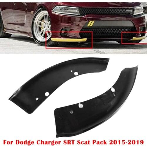 Pair Car Front Bumper Splitter Lip Diffuser Spoiler Protector Lips Front Shovel For Dodge Charger SRT Scat Pack 2015-2019