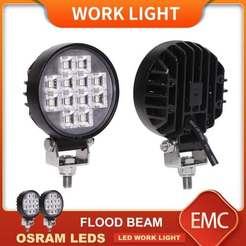 LED Work Light with DRL and EMC LED Lamp Floodlight Offroad LED Bar For4x4,trailers,traktors,go kart,case tractor,uaz,cars,auto