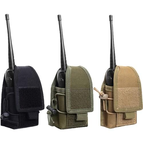 Tactical Molle Radio Pouch Walkie Talkie Holster Portable Interphone Holder Bag Waist Belt Bag Military Hunting Magazine Pouch