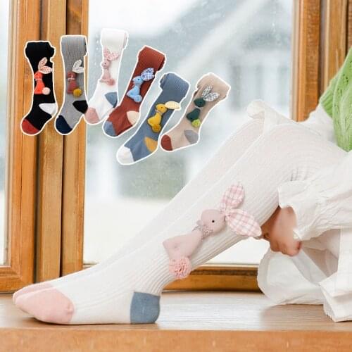 Kids Girl Leggings New Autumn Winter Baby Boomers Pants Cartoon Cotton Embroidery Girls Leggings Warm Leggings Pantyhose