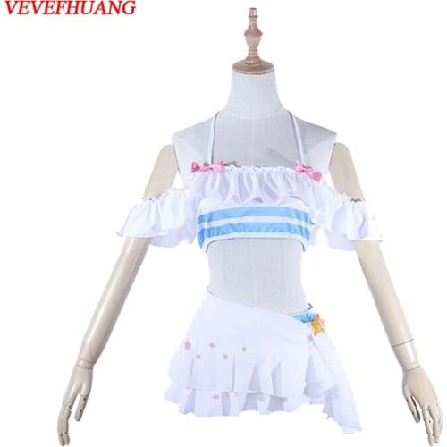VEVEFHUANG Fate Extella Link Astolfo Swimsuit Sexy Cosplay Costume Game FGO Cosplay Costume Swimwear Beach Swimsuit for Girl