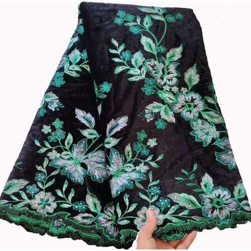 High quality African velvet lace fabric soft and smooth with beautiful pattern for making dress COL013