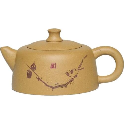 Yixing Purple Clay Pot 150ml Zisha Gold Segment Mud Tonze Teapot Handmade Traditional Chinese Tea Set