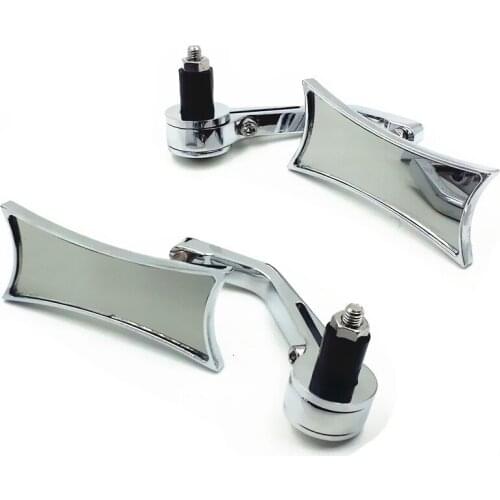 Chrome 7/8"22mm Aluminum Barend Rearview Mirrors For Suzuki GS500 DR200SE Bandit Street bikes Sports bikes Cafe Racer Motorcycle