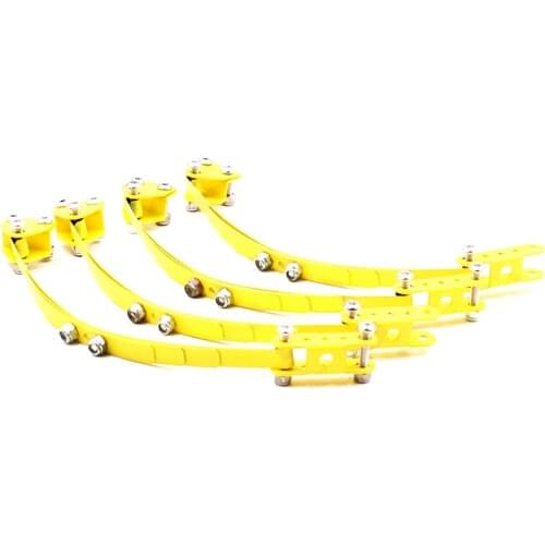 1Pair Steel Plate Spring Leaf With Hanging Ear Bracket for 1/10 RC Climbing Car D90 D110 TF2 DIY Accessories