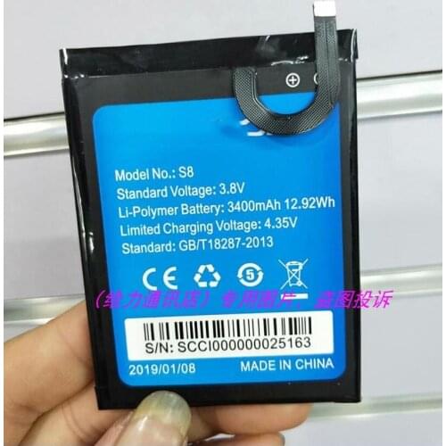 100% Original S8 Battery 3400mAh Replacement HOMTOM S8 Mobile Phone Battery with repair tools