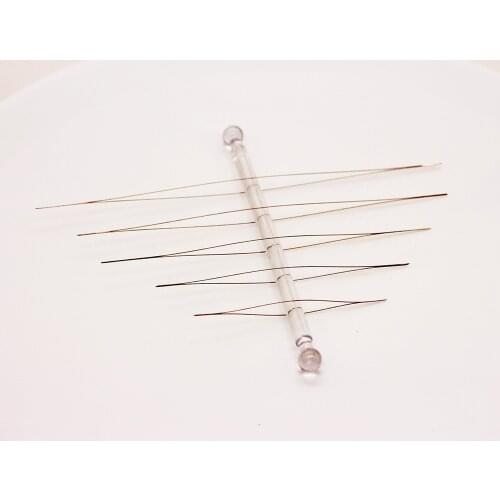 5 pieces) Big Eye Curved Beading Needles for beads and pearls Threading String Cord Easy Jewelry Making Tools in 5 sizes