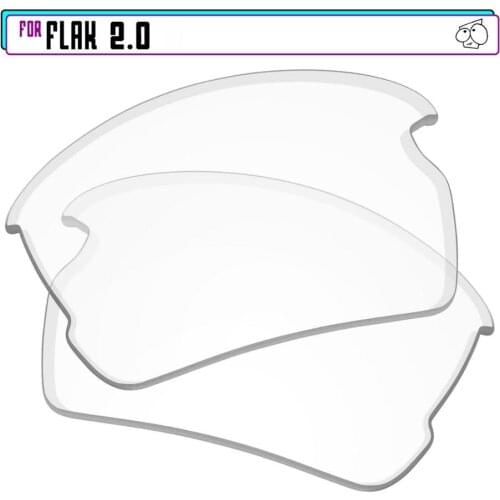 EZReplace Polarized Replacement Lenses for - Oakley Flak 2.0 Sunglasses - HD Clear