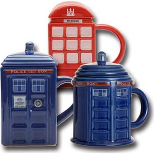 Doctor Who TARDIS Ceramics Mugs with Spoon Lid coffee mug Milk Tea office Cups Drinkware the Best Gift with original Box