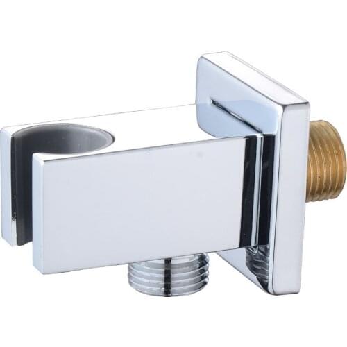 Brass Plating Square Concealed Handheld Shower Holder Rotating Wall Holder Shower Head Bracket