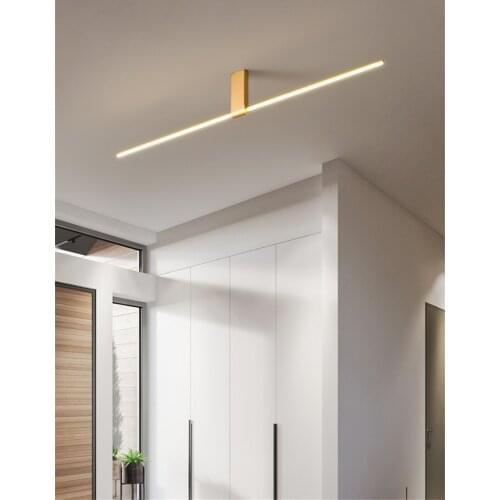 Minimalist long wall ceiling lights bedroom modern Nordic copper luxury living room hotel deco Silicone shade lamps lighting