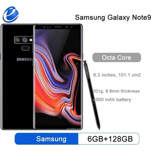 Samsung Galaxy Note9 N960F N960U Mobile Phones 128GB ROM 6GB RAM LTE Octa Core 6.4‘ NFC Snapdragon 845 Original CellPhone