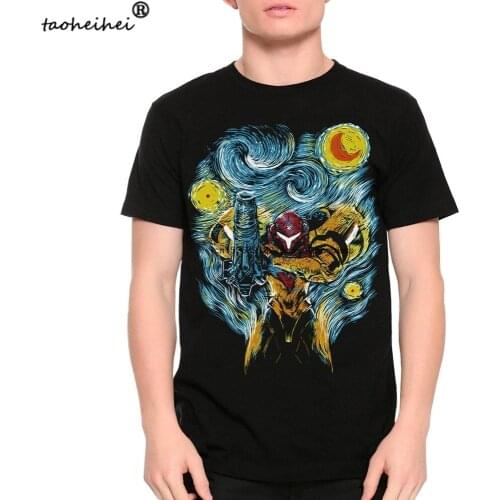 Metroid Van Goghs Starry Night Mashup T Shirt Mens and Womens Sizes