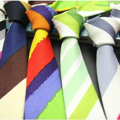 5cm Mens Necktie Cotton Hemp Tie New Korean Pattern Printed Striped Tie Fashion Trend European American Hip Hop 2pcs/lot