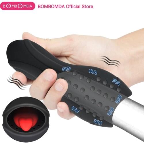 Male Masturbator Glans Sex Vibrator Sex Toy For Men USB Rechargeable Penis Massager Delay Lasting Stamina Trainer Sex Products