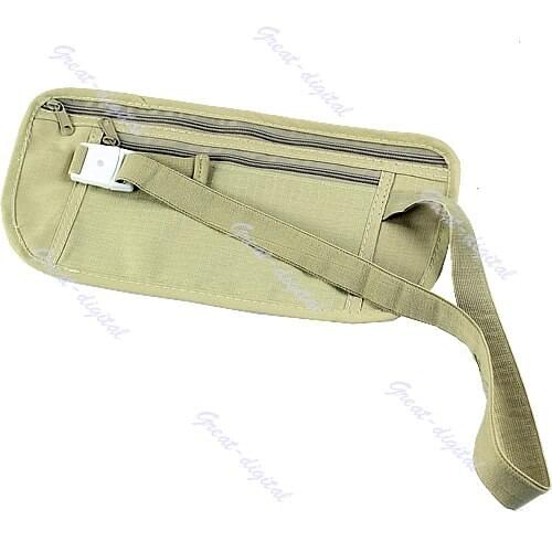 New 2pcs/lot Travel Pouch Hidden Compact Security Money Waist Belt Bag Pocket wholesale/retail