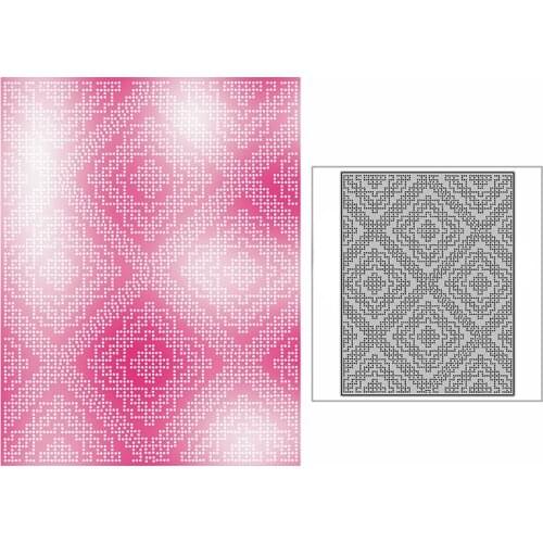 New Spotted Diamond Shape Background Plate Craft Embossing Mold 2021 Metal Cutting Dies for DIY Scrapbooking Album Card Making