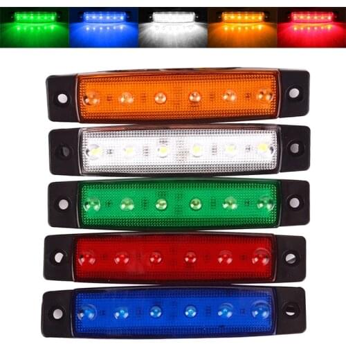 New Super Bright 12V 6 LED Truck Boat BUS Trailer High Quality Low Consumption Durable Side Marker Indicators Light Lamp#91131