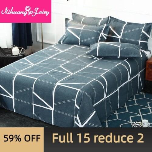 100% cotton old coarse cloth bed sheet single piece thick cotton double 1.2/1.5m/1.8/2 meters