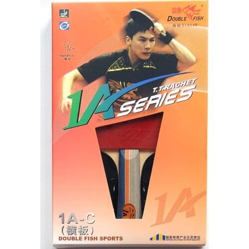 Original double fish table tennis finished racket 1 star 1AC pure wood fast atack with loop ping pong game FL long handle