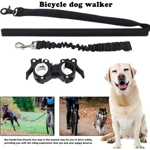 Adjustable Harness Lead Leash Travel Clip Bicycle Dog Leash Retractable Hand Free Cycling Dog Walking Leash Seat Belt For Pet