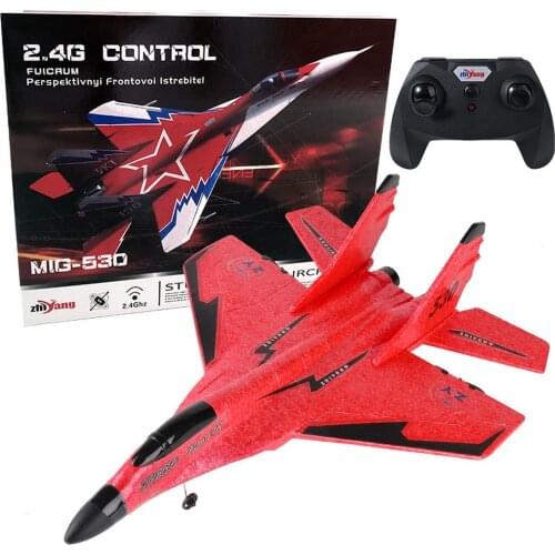 RC Airplane Outdoor Remote Control Plane with LED Night Light 2.4GHz Gyro RC Glider Waterproof for Kids Gift Beginner