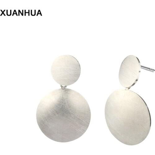 XUANHUA Stainless Steel Korean Version Stud Earrings For Women 2019 Summer Fashion Jewelry Accessories Mass Effect