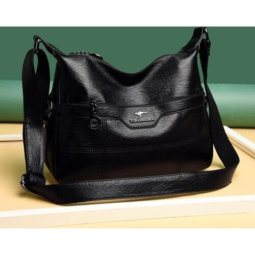 New Large Capacity Tote Bags Elegant Female Multi Pocket Shoulder Bag Travel Bags Summer Sale Women PU Leather Crossbody Bags