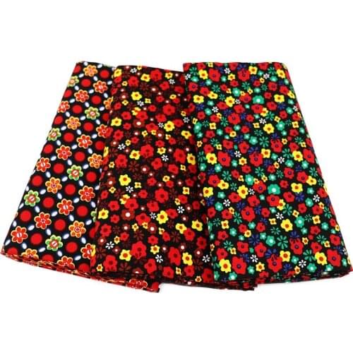 New 100% Cotton 21W Fine Corduroy Soft BLACK Red Green Small Flower Floral Fabrics for DIY Dress Shirt Craft Home Decor Slipper