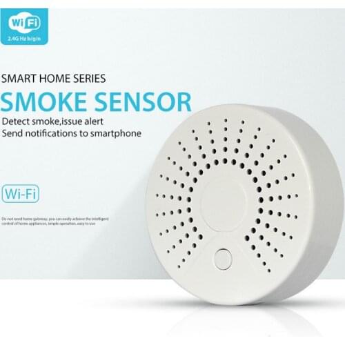 Smart Wireless Smoke Alarm WiFi Series Smoke Alarm Fire Smoke Detector 90db Sound and light alarm sensor Home security system