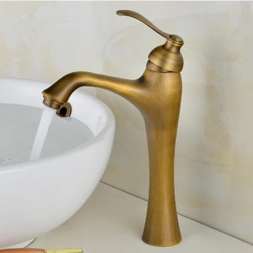 Vidric New Arrivals brass Basin Faucet hot and cold Water Faucet single lever Crane antique bronze bathroom sink faucet basin ta
